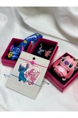 lilo ve stitch kombin çift ve arkadaşlık seti ayıcık kolye ve bileklik altılı kombin hediye seti