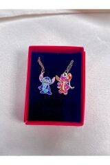 lilo ve stitch kombin çift ve arkadaşlık seti ayıcık kolye ve bileklik altılı kombin hediye seti
