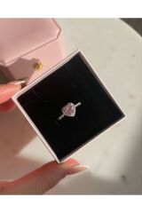 3d renk değiştiren geyik kar küresive kararmaz çelik pembe kalp kolye bileklik ve yüzük seti