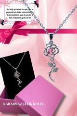 KARARMAZ ÇELİK  PEMBE KELEBEK KALP AY YILDIZ KOLYE MODELLERİ HEDİYELİK KOLYELER