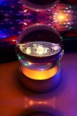 3d  satürn gezegen küre ve çelik pembe kalp kolye bileklik yüzük seti hediyelik set