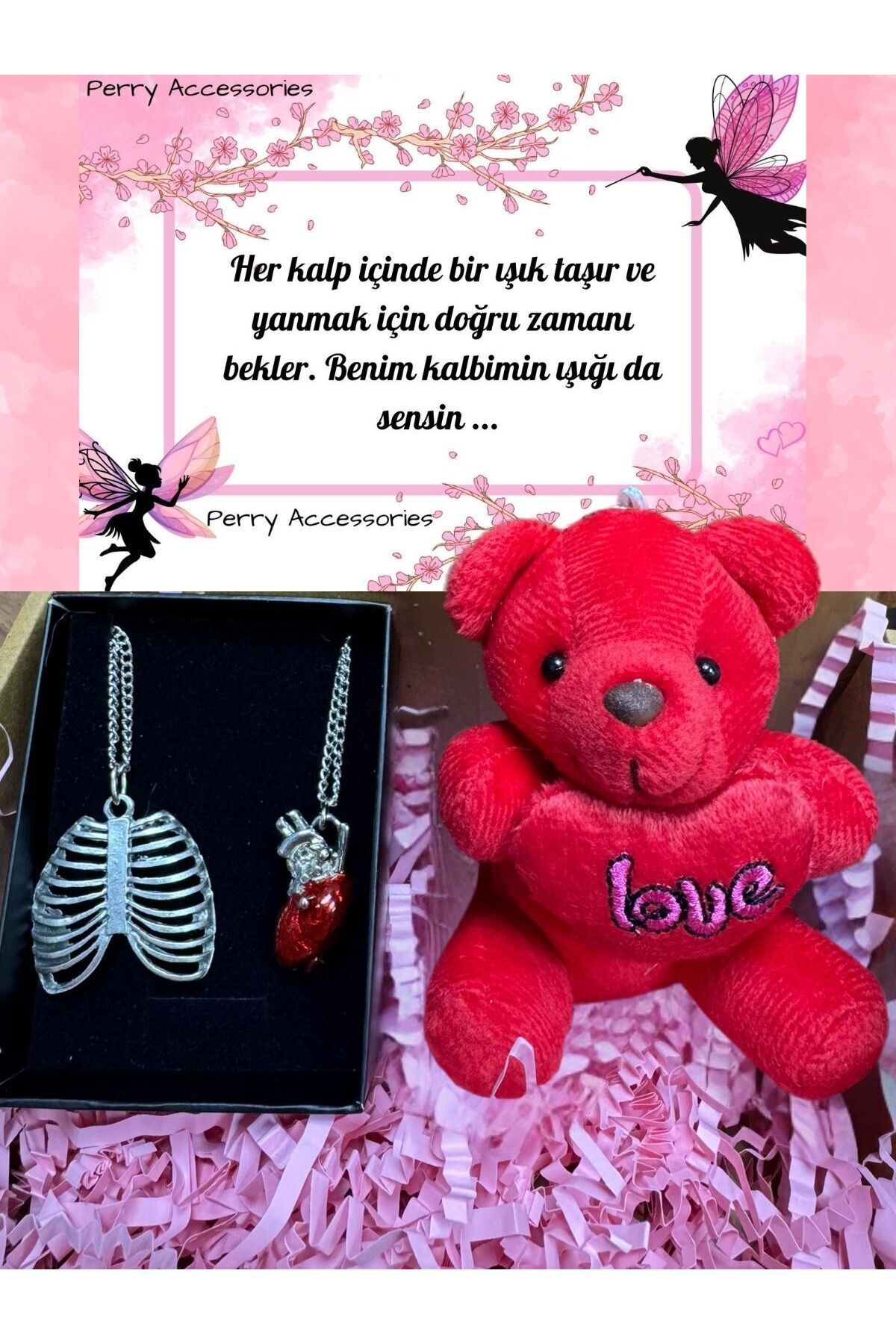 kafesli kalp kolye çift kolyesi sevgili kolyesi  setli sevgililer günü hediyesi kombin hediyelik