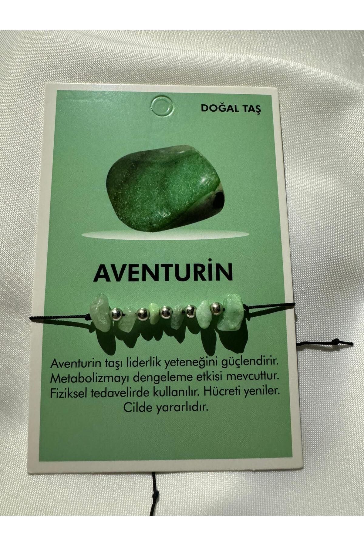 Aventurin  doğal taş bileklik  çakra