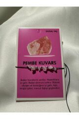 Pembe kuvars doğal taş bileklik