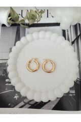 Kadın Gold Halka Küpe 2.5x2.5cm