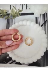Kadın Gold Halka Küpe 2.5x2.5cm