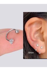 Cerrahi Çelik Piercing Küpe Zirkon Taşlı Ve Toplu Halka Model