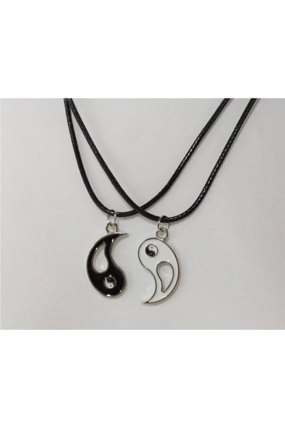 Ikili Ying Yang Best Friends Bff Metal Suni Deri Ipli Kolye